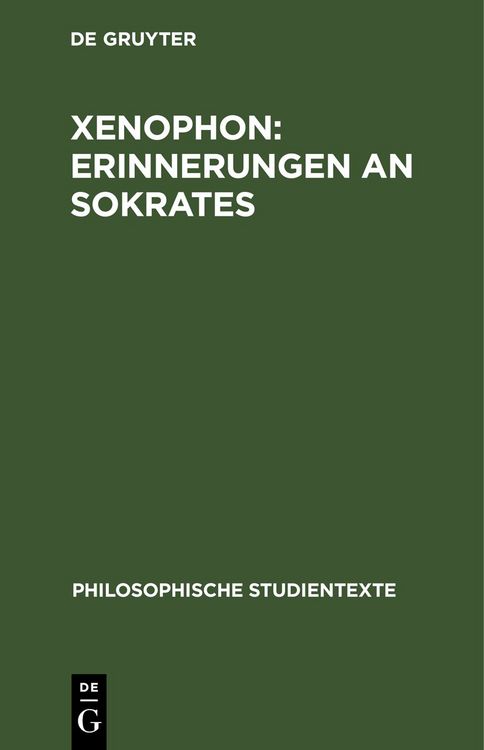 Produktbild: Xenophon: Erinnerungen an Sokrates