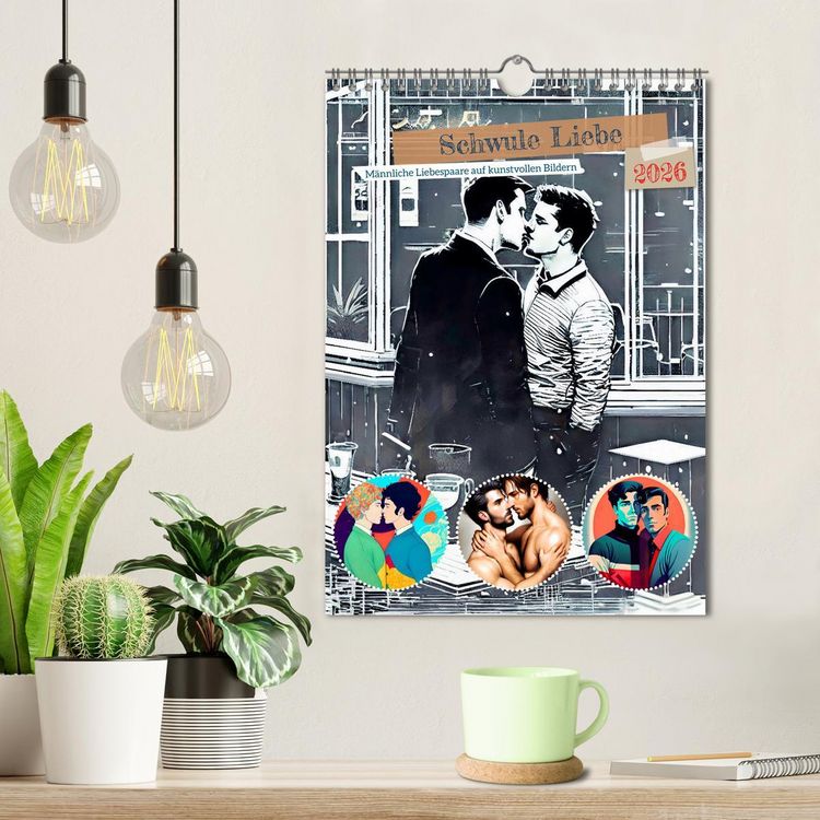Produktbild: Schwule Liebe (Wandkalender 2026 DIN A4 hoch), CALVENDO Monatskalender