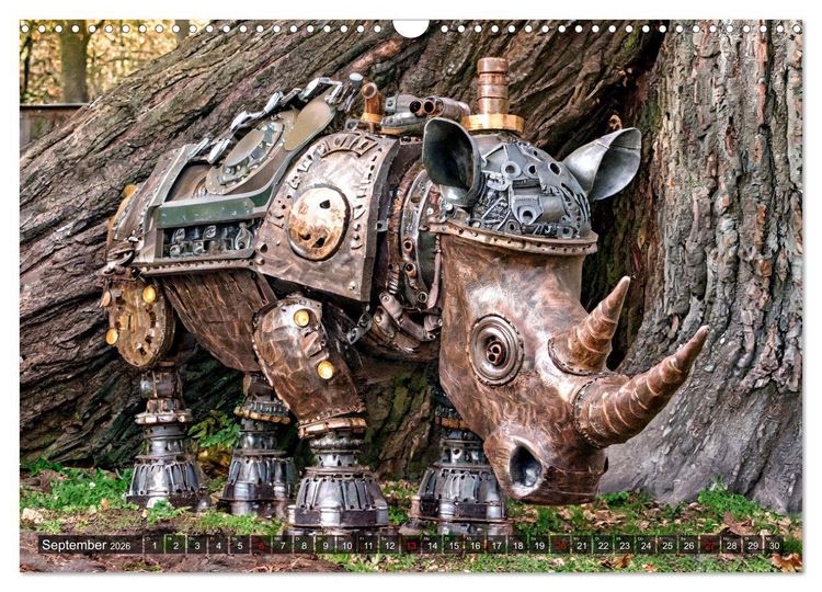 Produktbild: Die Roboter-Tierwelt (Wandkalender 2026 DIN A3 quer), CALVENDO Monatskalender