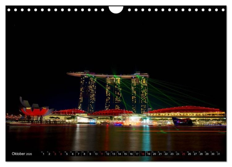 Produktbild: Singapur - Einzigartige Skylines (Wandkalender 2026 DIN A4 quer), CALVENDO Monatskalender
