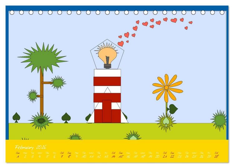 Produktbild: Lighthouse lights my way (Desk Calendar 2026 DIN A5 landscape), CALVENDO 12 Month DeskCalendar