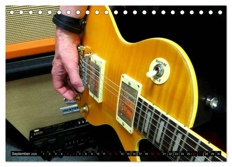 Produktbild: Gitarren und Amps - abgerockt (Tischkalender 2026 DIN A5 quer), CALVENDO Monatskalender