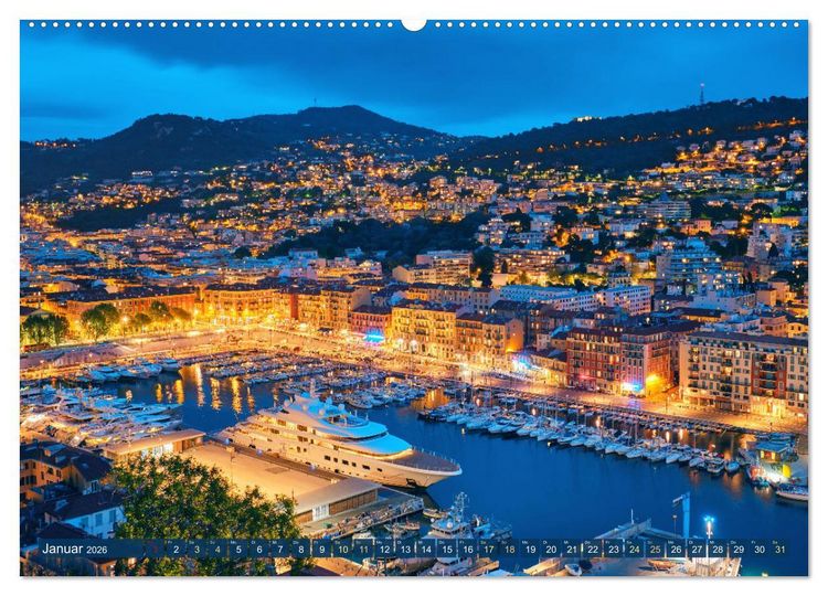 Produktbild: Lebendige Cote d'Azur: Die azurblaue K&uuml;ste (Wandkalender 2026 DIN A2 quer), CALVENDO Monatskalender