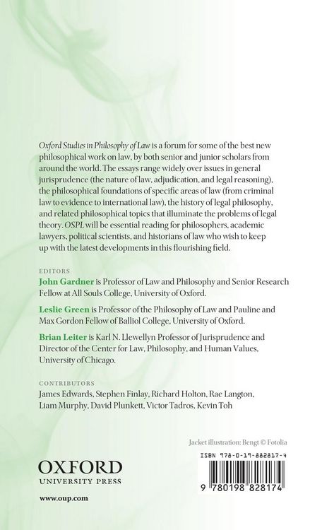 Produktbild: Oxford Studies in Philosophy of Law Volume 3