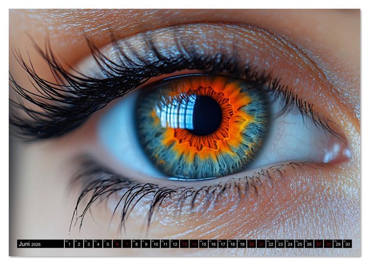 Produktbild: Iris Kunstkalender - Die faszinierende Welt der magischen Augen (Wandkalender 2026 DIN A3 quer), CALVENDO Monatskalender