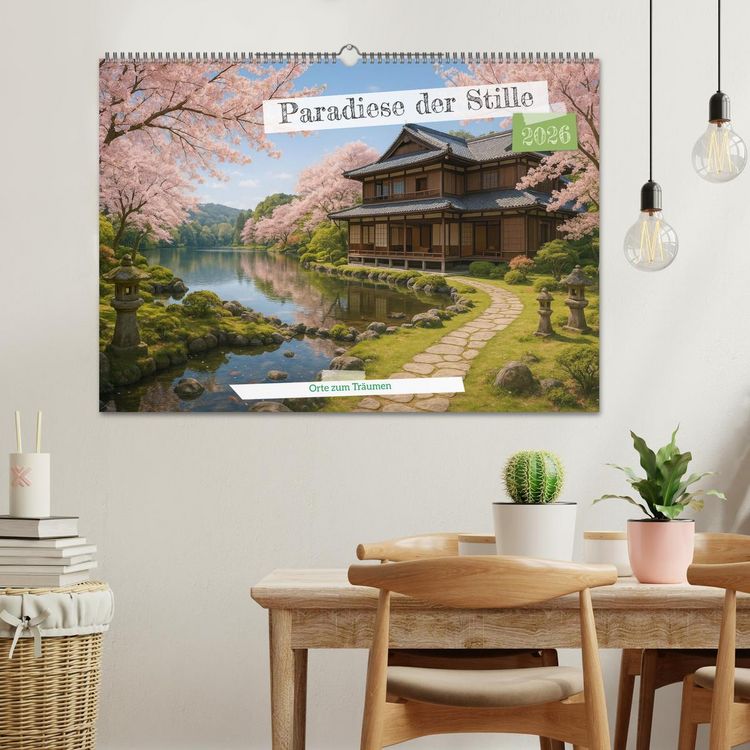 Produktbild: Paradiese der Stille - Orte zum Tr&auml;umen (Wandkalender 2026 DIN A2 quer), CALVENDO Monatskalender