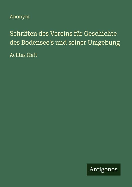 Produktbild: Schriften des Vereins f&uuml;r Geschichte des Bodensee's und seiner Umgebung