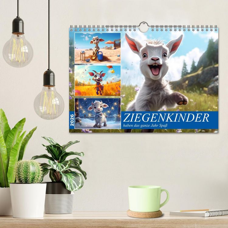 Produktbild: Ziegenkinder haben das ganze Jahr Spa&szlig; (Wandkalender 2026 DIN A4 quer), CALVENDO Monatskalender