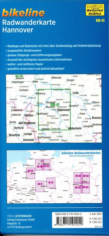 Produktbild: Radwanderkarte Hannover RW-H1