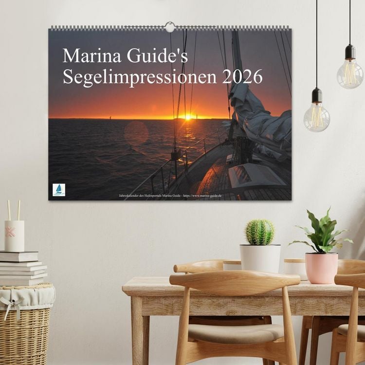 Produktbild: Marina Guide's Segelimpressionen 2026 (Wandkalender 2026 DIN A2 quer), CALVENDO Monatskalender