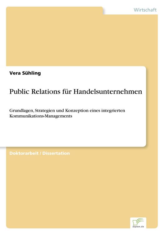 Produktbild: Public Relations f&uuml;r Handelsunternehmen