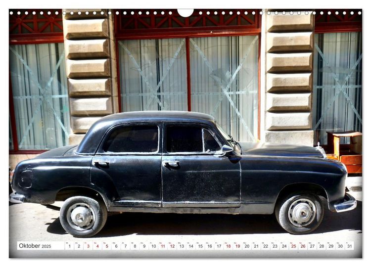 Produktbild: Best of Ponton - Der Klassiker von Mercedes-Benz in Kuba (Wandkalender 2025 DIN A3 quer), CALVENDO Monatskalender