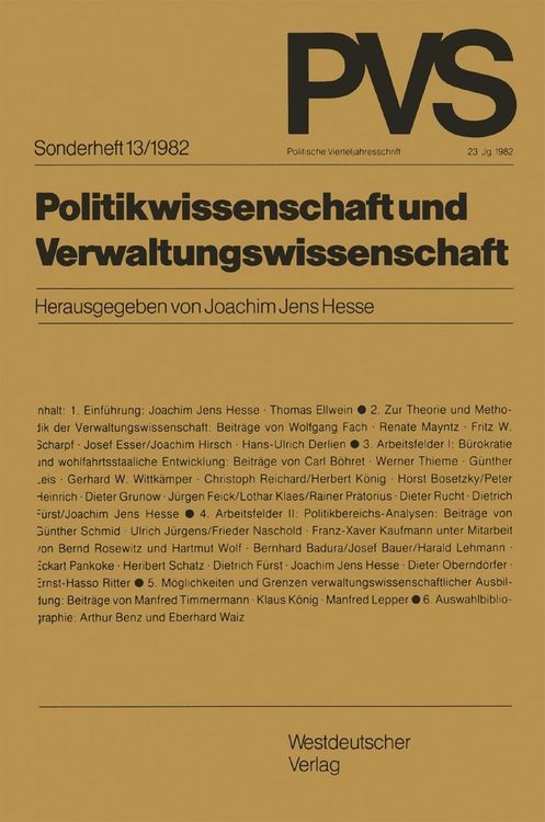 Produktbild: Politikwissenschaft und Verwaltungswissenschaft
