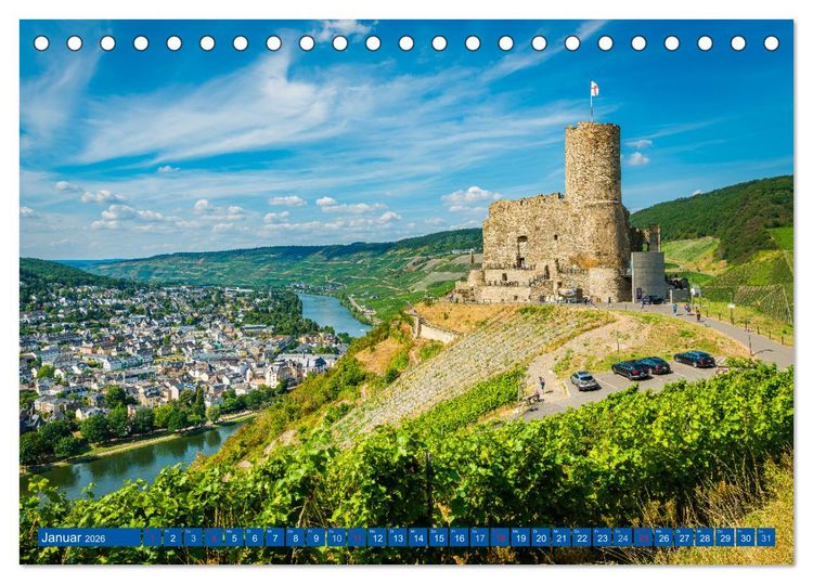 Produktbild: Burgen in Rheinland-Pfalz (Tischkalender 2026 DIN A5 quer), CALVENDO Monatskalender