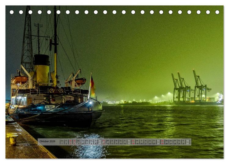 Produktbild: Auch das ist der Hamburger Hafen (Tischkalender 2026 DIN A5 quer), CALVENDO Monatskalender