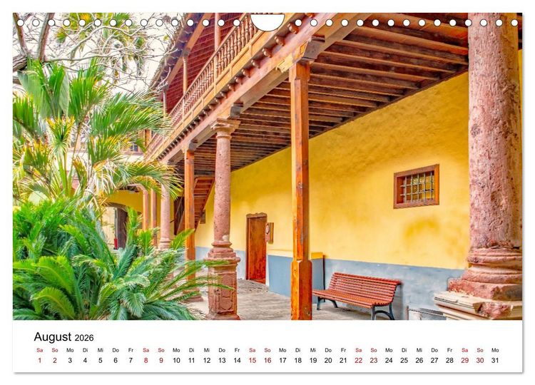 Produktbild: Teneriffas sch&ouml;nste St&auml;dte - La Laguna und La Orotava (Wandkalender 2026 DIN A4 quer), CALVENDO Monatskalender