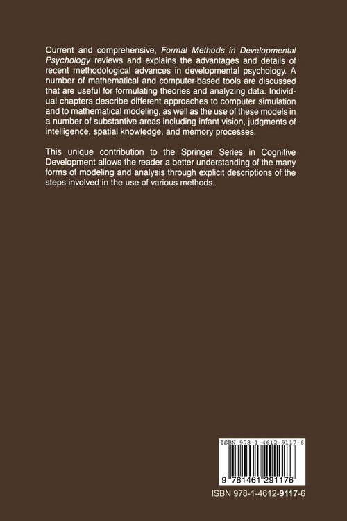 Produktbild: Formal Methods in Developmental Psychology