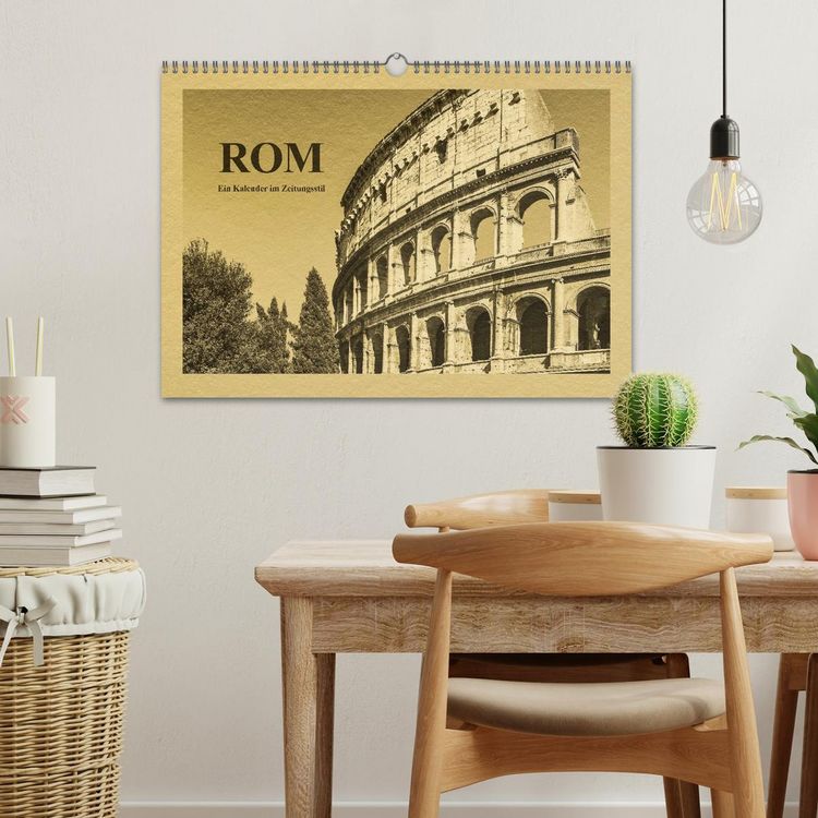 Produktbild: Rom-Ein Kalender im Zeitungsstil (Wandkalender 2026 DIN A3 quer), CALVENDO Monatskalender