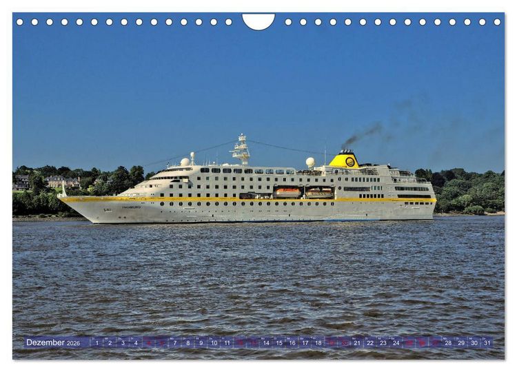 Produktbild: Kreuzfahrtschiffe zu Gast in Hamburg (Wandkalender 2026 DIN A4 quer), CALVENDO Monatskalender