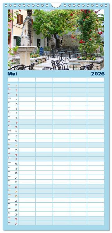 Produktbild: Familienplaner 2026 - Tr&auml;umen von Istrien mit 5 Spalten (Wandkalender, 21 x 45 cm) CALVENDO