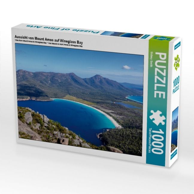Produktbild: CALVENDO Puzzle Aussicht von Mount Amos auf Wineglass Bay | 1000 Teile Lege-Gr&ouml;&szlig;e 64x48cm Foto-Puzzle f&uuml;r gl&uuml;ckliche Stunden