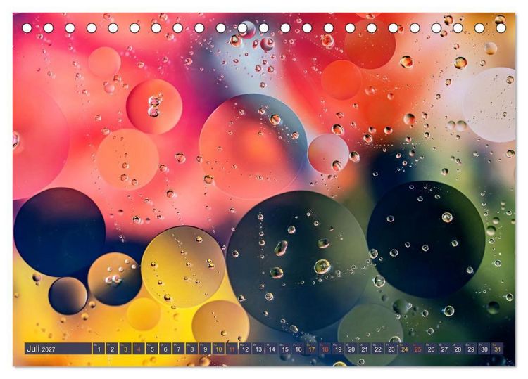 Produktbild: &Ouml;ltropfen in Wasser (Tischkalender 2027 DIN A5 quer), CALVENDO Monatskalender
