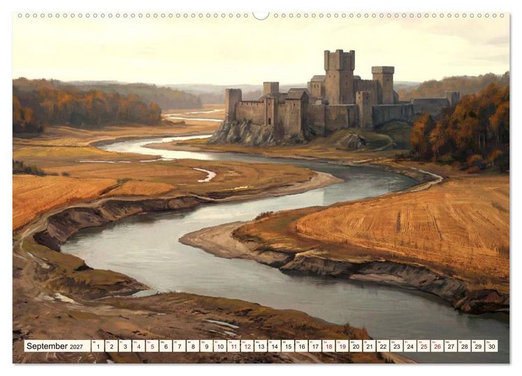 Produktbild: Welten der Literatur - Zw&ouml;lf Zust&auml;nde des Imagin&auml;ren (hochwertiger Premium Wandkalender 2027 DIN A2 quer), Kunstdruck in Hochglanz