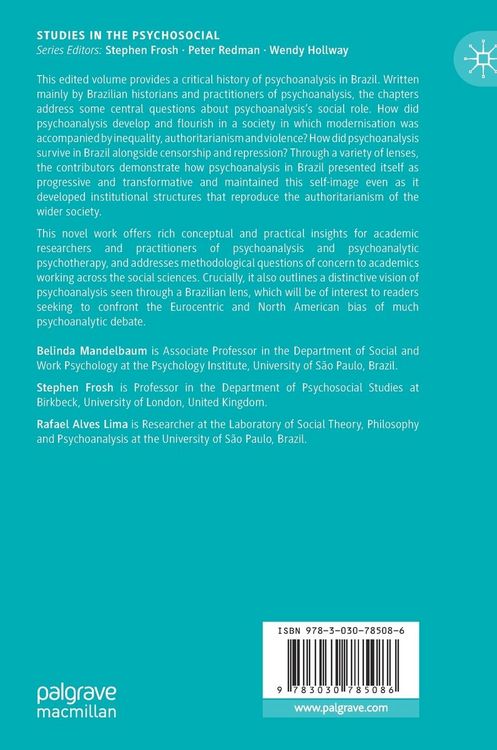 Produktbild: Brazilian Psychosocial Histories of Psychoanalysis