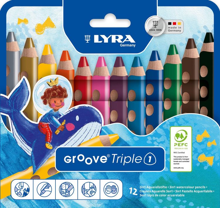 Produktbild: LYRA Farbstifte Groove Triple 3in1 12 St&uuml;ck