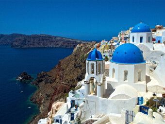 Produktbild: CALVENDO Puzzle Santorin - Perle der Kykladen | 1000 Teile Lege-Gr&ouml;&szlig;e 64x48cm Foto-Puzzle f&uuml;r gl&uuml;ckliche Stunden