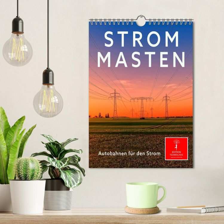 Produktbild: Strommasten - Autobahnen f&uuml;r den Strom (Wandkalender 2026 DIN A4 hoch), CALVENDO Monatskalender