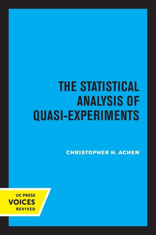 Produktbild: The Statistical Analysis of Quasi-Experiments