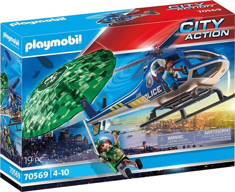 Bild vom Artikel PLAYMOBIL® 70569 Polizei-Hubschrauber: Fallschirm-Verfolgung vom Autor 