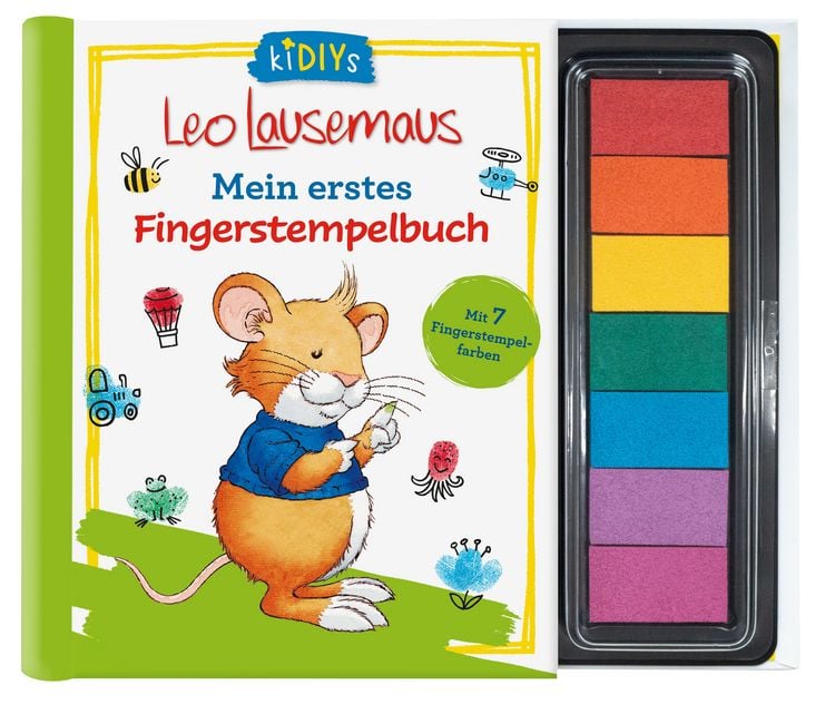 Produktbild: Leo Lausemaus - Mein erstes Fingerstempelbuch Mit 7 Fingerstempelfarben