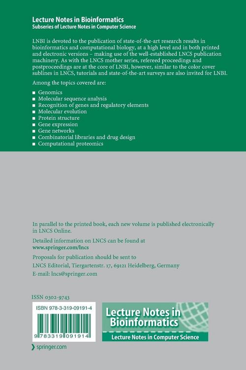 Produktbild: Pattern Recognition in Bioinformatics