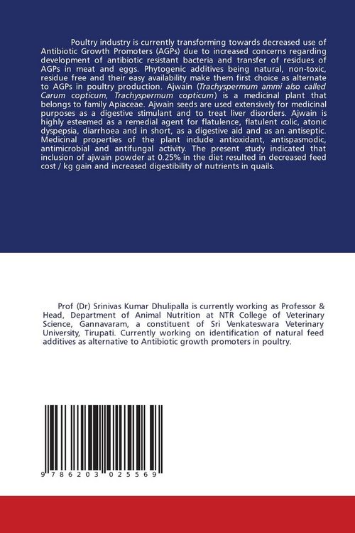 Produktbild: Ajwain as natural feed additive on the performance of quail