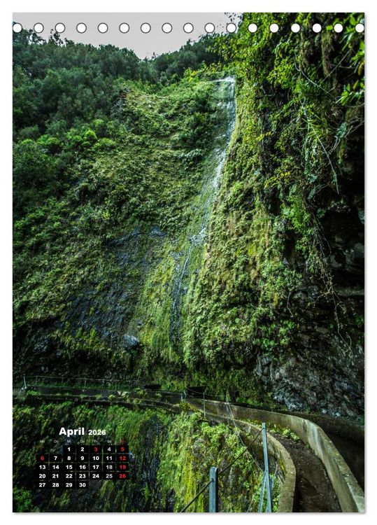 Produktbild: Levadas - Wasserwege auf Madeira (Tischkalender 2026 DIN A5 hoch), CALVENDO Monatskalender