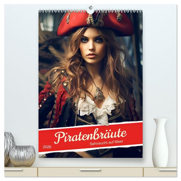 Produktbild: Piratenbr&auml;ute Sehnsucht auf Meer (hochwertiger Premium Wandkalender 2026 DIN A2 hoch), Kunstdruck in Hochglanz