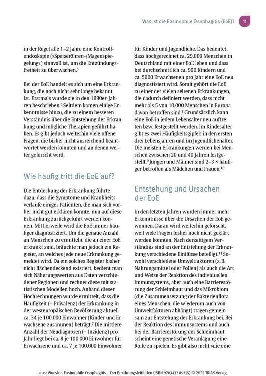 Produktbild: Eosinophile &Ouml;sophagitis - Der Ern&auml;hrungsleitfaden