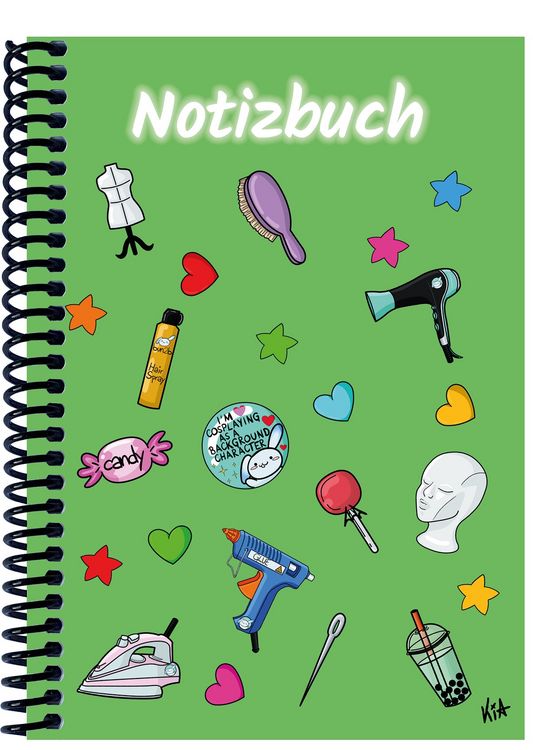 Produktbild: A 4 Notizbuch Manga Items, gr&uuml;n, liniert