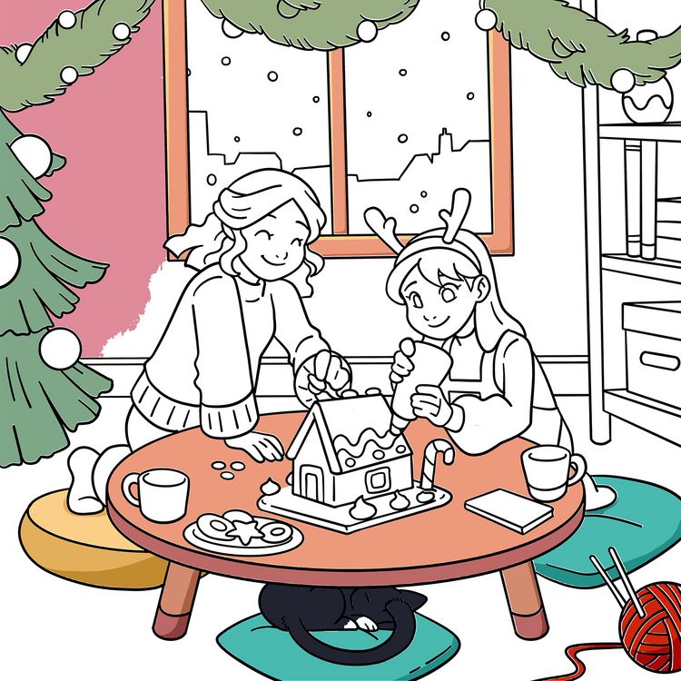 Produktbild: Cozy Time Coloring. Comfy Girl Christmas