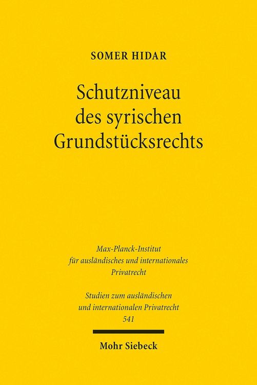 Produktbild: Schutzniveau des syrischen Grundst&uuml;cksrechts