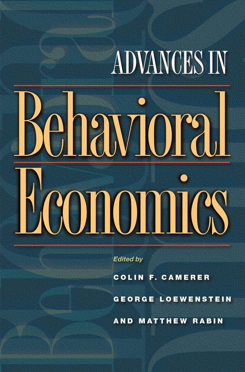 Produktbild: Advances in Behavioral Economics