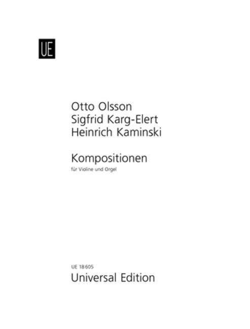 Produktbild: Olsson, O: Kompositionen f&uuml;r Violine und Orgel