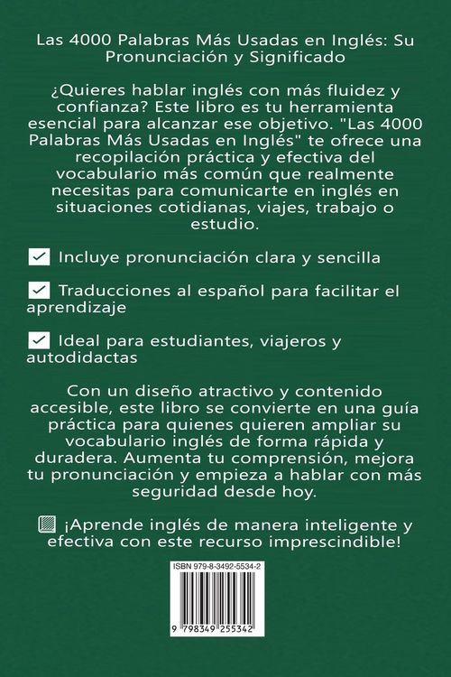Produktbild: Las 4000 Palabras Mas Usadas En Ingles