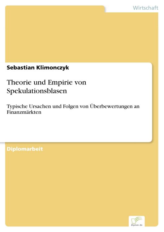 Produktbild: Theorie und Empirie von Spekulationsblasen