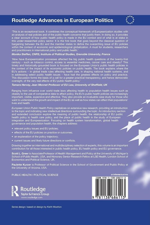 Produktbild: European Union Public Health Policy
