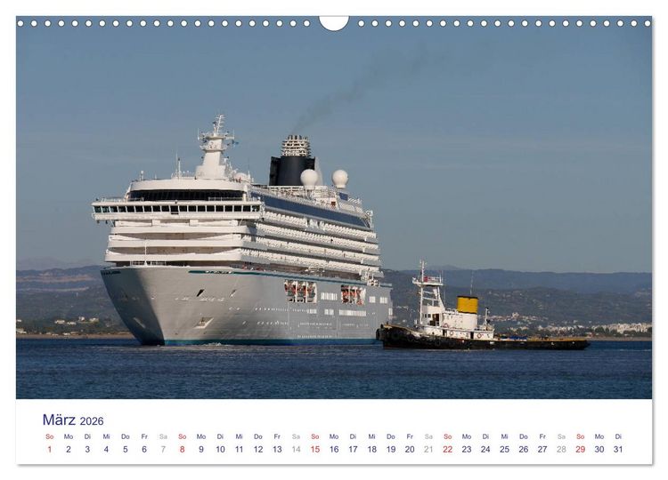 Produktbild: Giganten der Meere - Kreuzfahrtschiffe (Wandkalender 2026 DIN A3 quer), CALVENDO Monatskalender