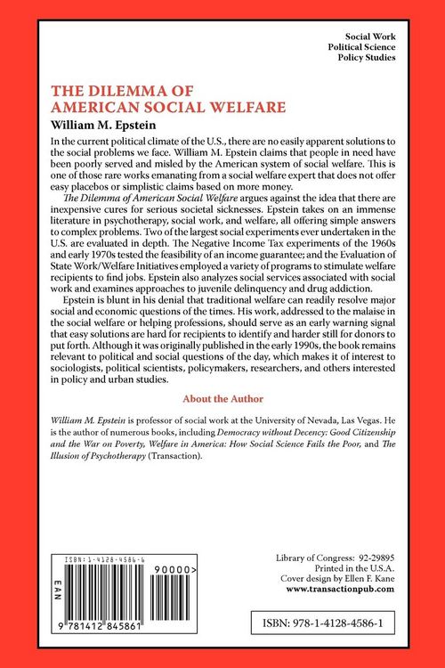 Produktbild: The Dilemma of American Social Welfare