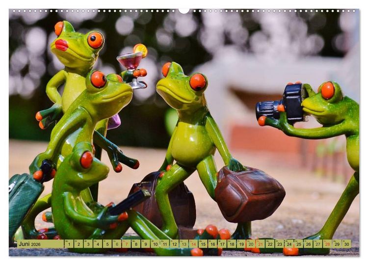 Produktbild: Froschsommer. Liebe, Sonne und Urlaub (hochwertiger Premium Wandkalender 2026 DIN A2 quer), Kunstdruck in Hochglanz